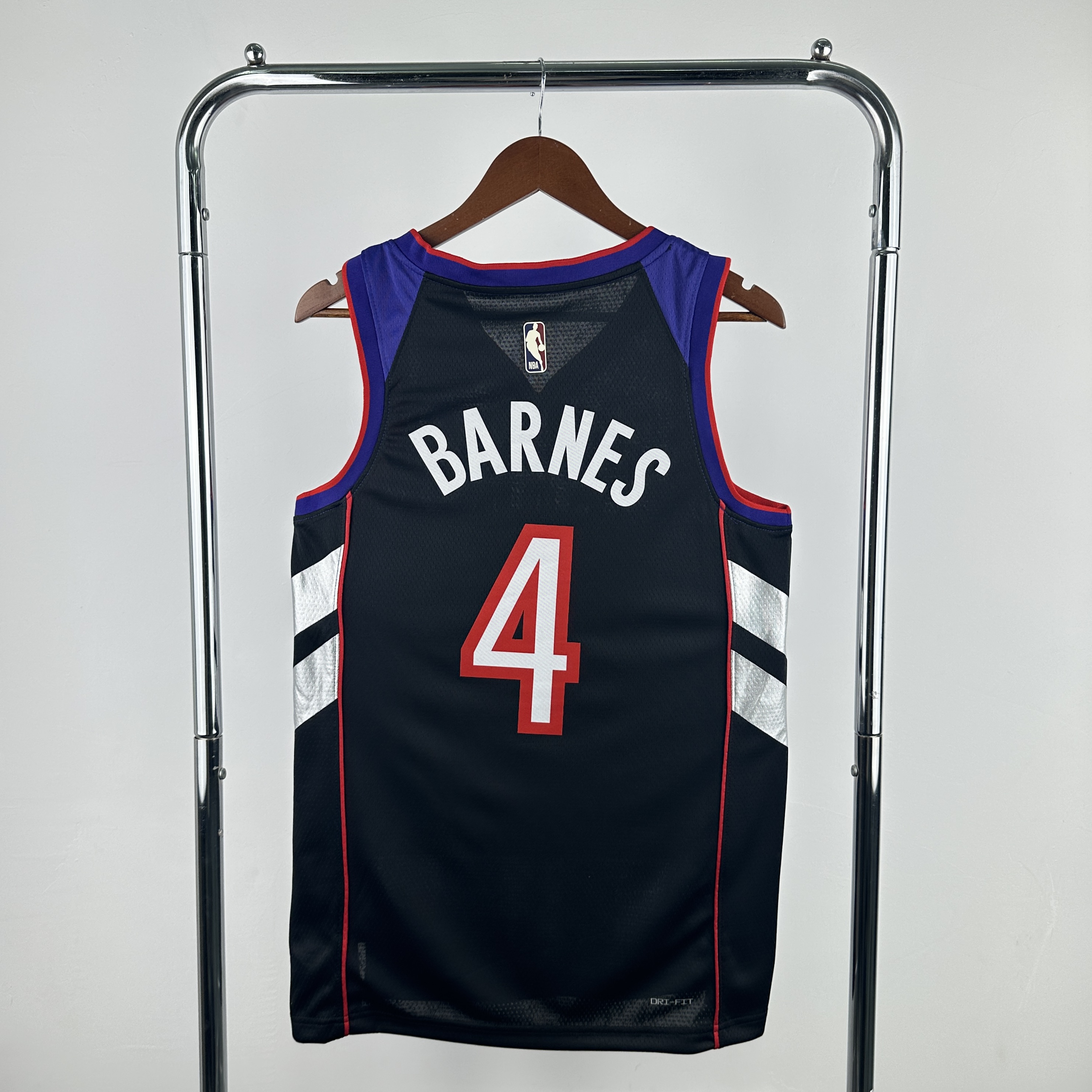 Men Toronto Raptors #4 Barnes purple front black back NBA 2024-25 Season Jerseys